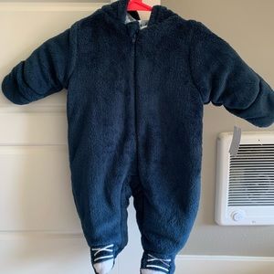Infant hooded snowsuit